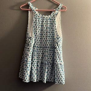 Torrid 1 blue and white top